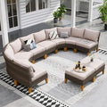 Sophia & William Patio Furniture Set, 10 Piece Half Moon Outdoor Wicker by SophiaWilliam