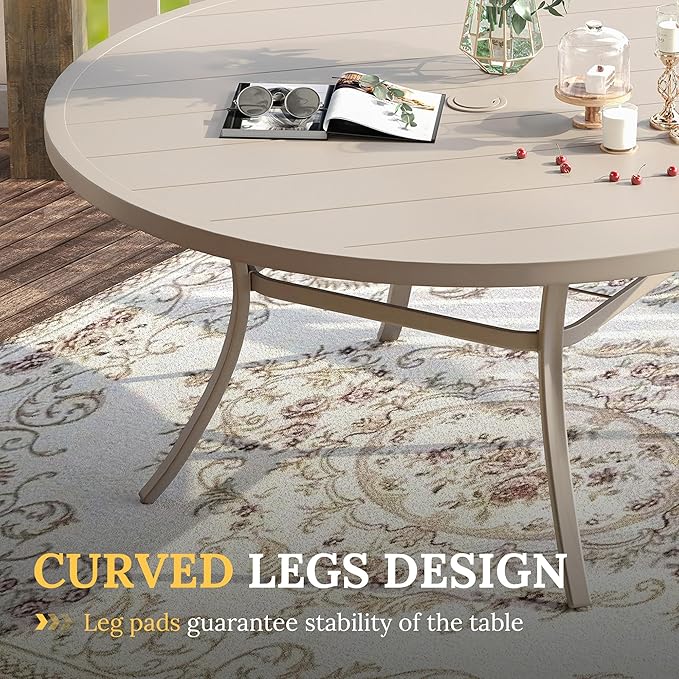 VICLLAX 50" Outdoor Round Patio Table - Image 6