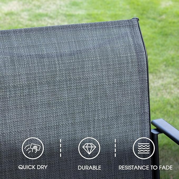 VICLLAX Patio Dining Set for 6, Outdoor Furniture Set Includes 47.2" Round - Image 3