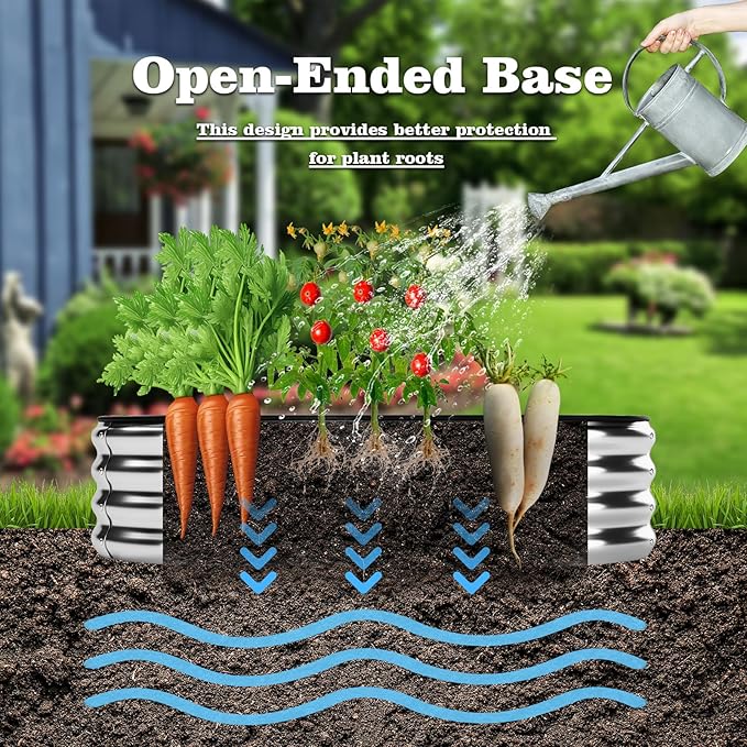 Galvanized Metal Planter Raised Garden Bed Kit - Image 4