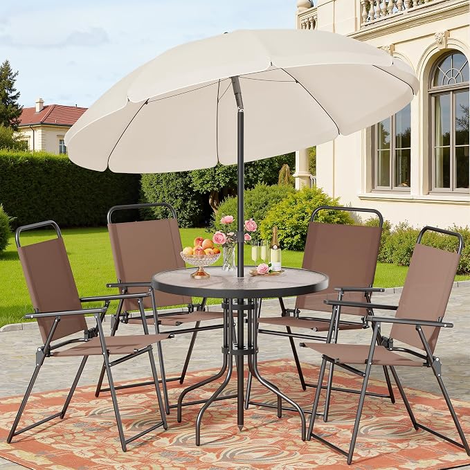 Shintenchi 6 Piece Patio Dining Set - Image 2