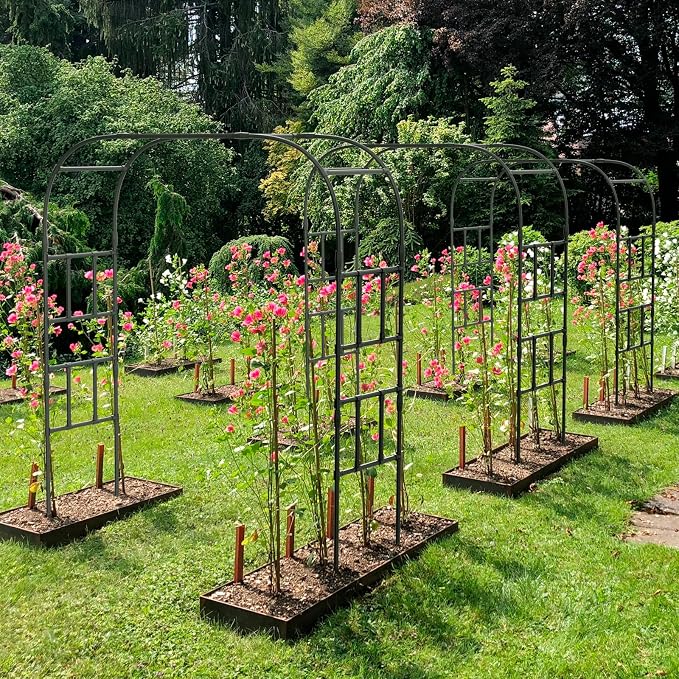 Garden Arch Trellis, 87in H x 16in L Large Garden Arch Arbor Trellis - Image 3