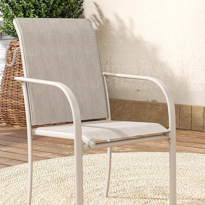 VICLLAX 5 Pieces Patio Dining Set, Outdoor Furniture Set Includes 37.8" Square - Image 2