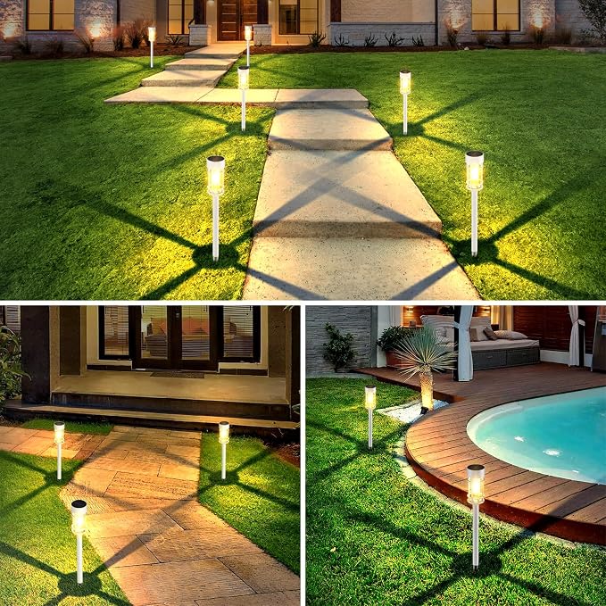 Mancra Solar Pathway Lights Outdoor Waterproof, 8 Pack LED Solar Garden Lights - Image 7