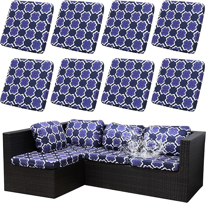 Outdoor Cushion Covers Set, Replacement by SUKAIKEQA