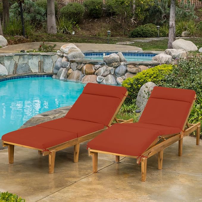 Chaise Lounge Cushion 72x21x3 Inch ?Set of 2 Outdoor Lounge Chair Cushions - Image 9