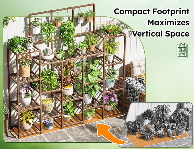 EnHomee 63''H Plant Stand Indoor Tall Plant Stands Outdoor - Image 5