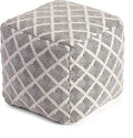 Anji Mountain Artisan Crafted Cotton Blend Pouf Ottoman | Versatile Floor by AnjiMountain