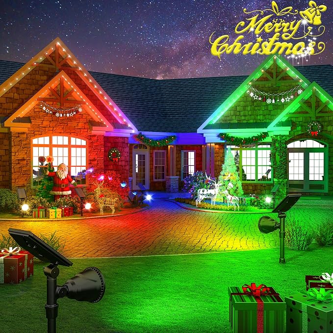 ROSHWEY Solar Outdoor Lights Waterproof, 9 Lighting Modes Halloween Christmas - Image 9