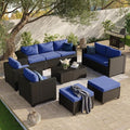 Aoxun 9 Piece Outdoor Patio Furniture Set 8 Seats, Outdoor Sectional by Aoxun