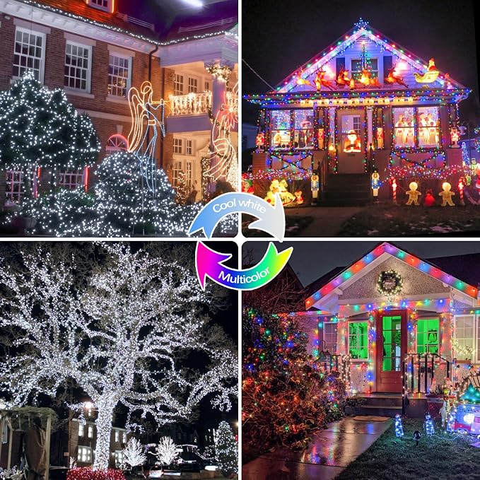 Cool White and Multicolor Color Changing Solar String Lights - Image 4