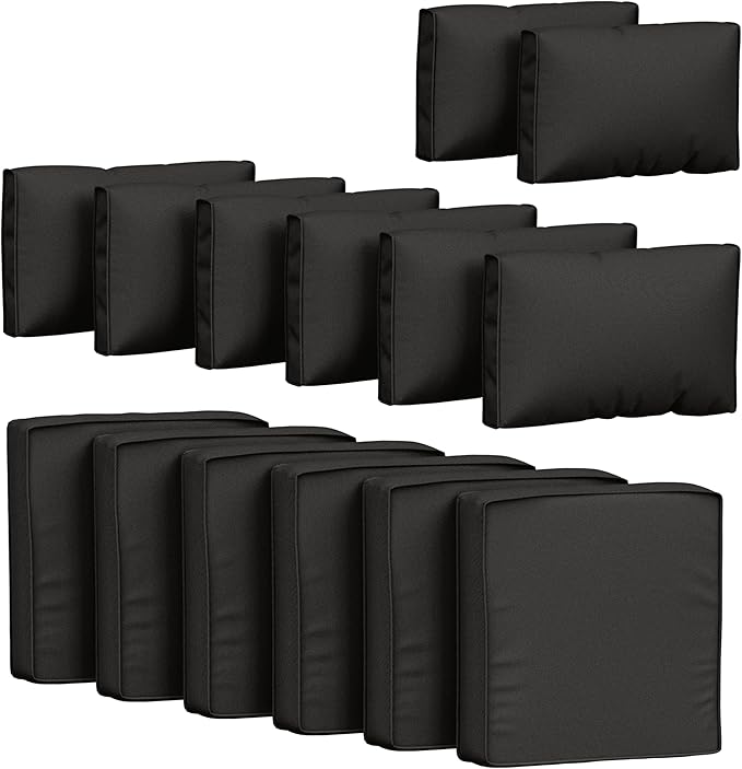 14 Pcs Outdoor Cushion Covers Patio Cushion Slipcovers Replacement Splash Proof by Pakunoda