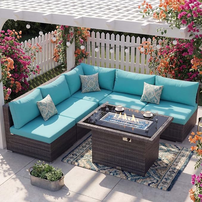 NICESOUL 6 Piece L Shaped Patio Furniture Set - Image 2