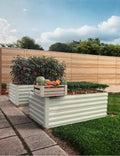 CABIHOME 2 Pcs 6x3x2 Ft Galvanized Raised Garden Bed, Deep Root Planter Box by CABIHOME