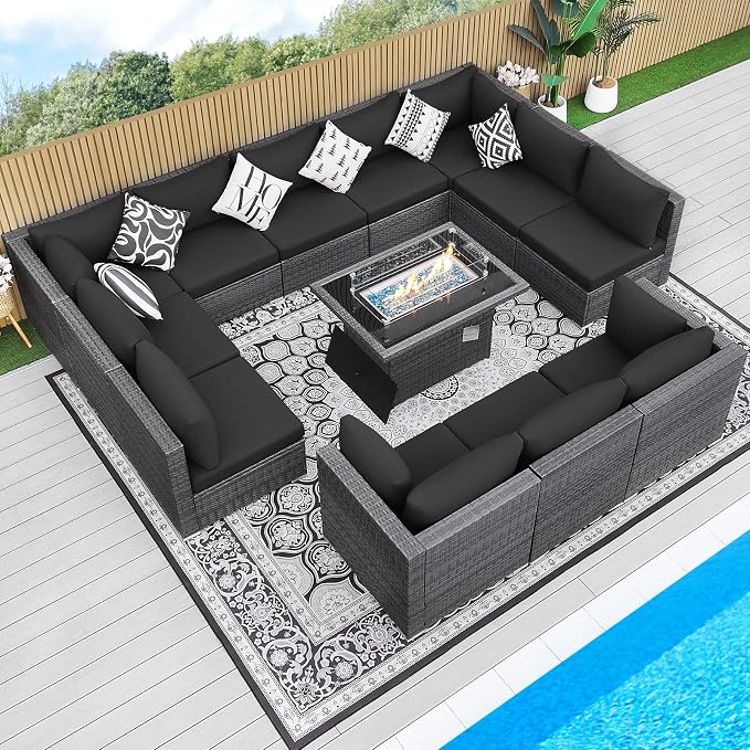 BULEXYARD 13 Piece High Back Outdoor Furniture Sets by BULEXYARDFURNITURE