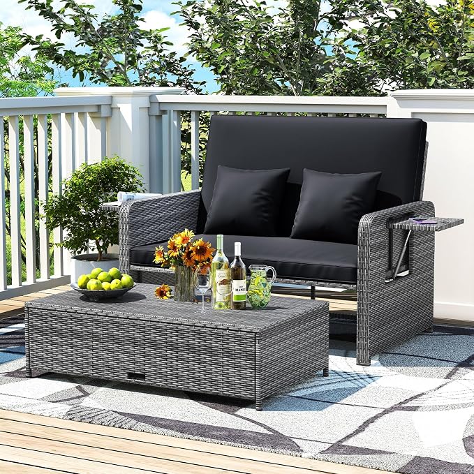RELAX4LIFE Wicker Patio Outdoor Daybed - Image 2