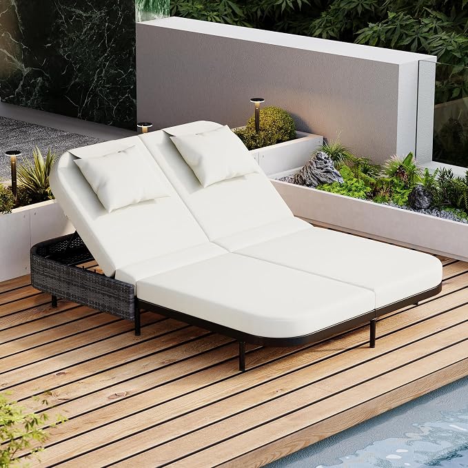 Merax Outdoor Daybed, Patio Rattan Daybed by Merax