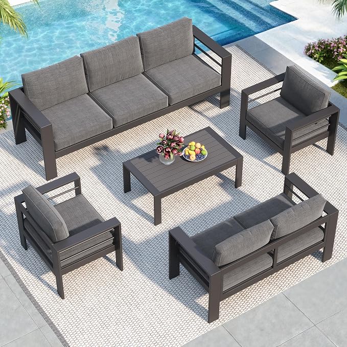 Solaste Aluminum Patio Furniture Set - Image 9