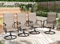 PHI VILLA Swivel Patio Chair Set of 4, All Weather-Resistant by PHIVILLAThepioneerofcomfortablehouseholdsupplies
