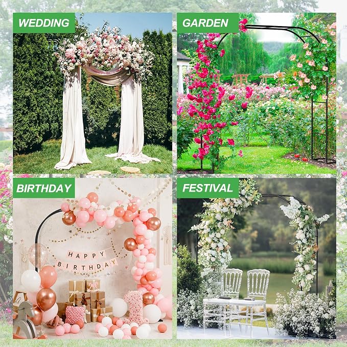Metal Garden Arch Trellis Arbor, Wedding Arch Stand - Image 7