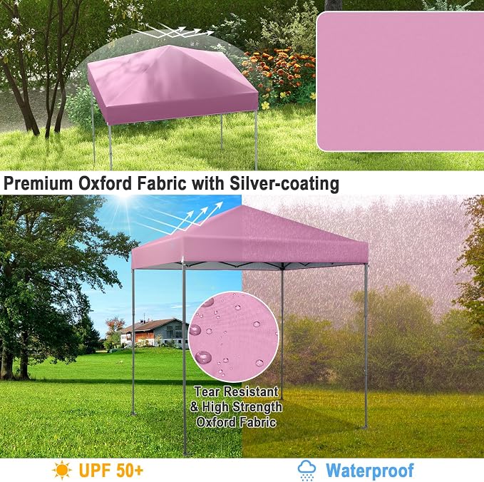 Tangkula 6.6x6.6 Ft Pop Up Canopy, 1 Person Instant Setup Canopy Tent - Image 3