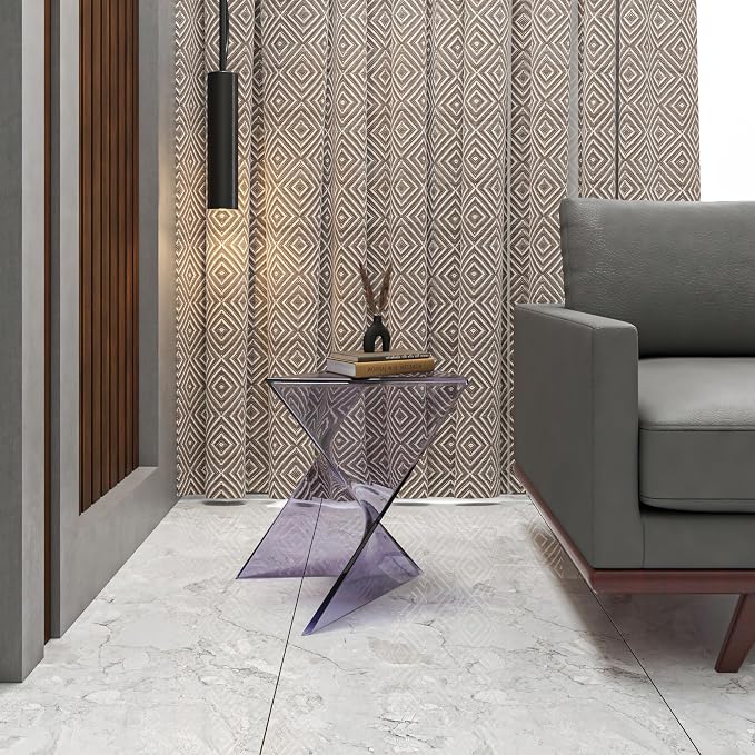 LeisureMod 15.75" Clear Stackable Plastic Side Table - Image 2