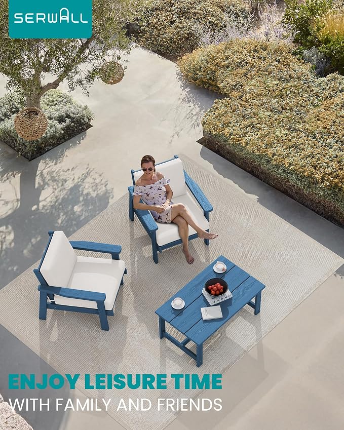 SERWALL HDPE Outdoor Couch Set of 2 - Image 9