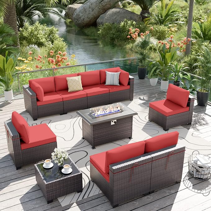 ALAULM 10 Pieces Patio Furniture Set by ALAULM