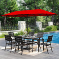 PHI VILLA 7 Pieces Outdoor Dining Set by PHIVILLAThepioneerofcomfortablehouseholdsupplies