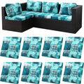 8Pcs Stretch Patio Cushion Covers, Outdoor Couch Covers Replacement, Outdoor by BIETYONE