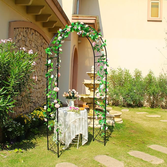 Metal Pergola Arbor, 7.9 Ft High x 3.8 Ft Wide, Garden Arch - Image 7