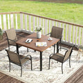 VICLLAX Outdoor Dining Set for 4, 5 Pieces Patio Dining Furniture Set by HOME