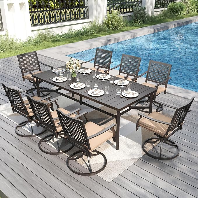 PHI VILLA 9 Pieces Outdoor Dining Set - Image 2