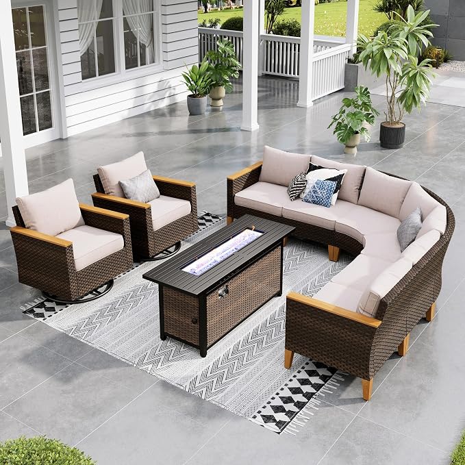 Sophia & William Half Moon Outdoor Sectional Furniture by SophiaWilliam
