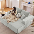 ODUWA Oversized Double Chaise Lounges Indoor, Upholstered Boneless Cloud by ODUWA