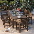 7-Piece Brown Outdoor Dining Set by PatioKingdom