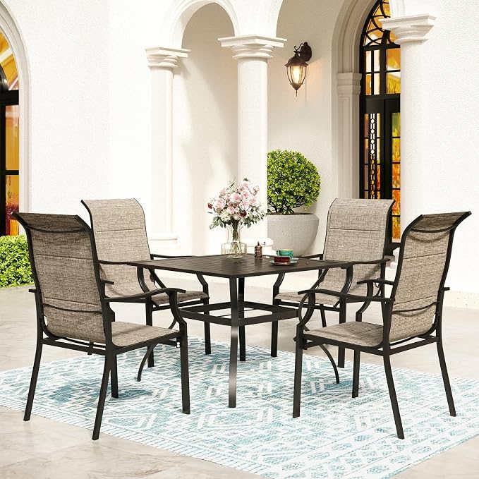 5 Piece Patio Dining Set for 4, Outdoor Table and Chairs Set - Image 7
