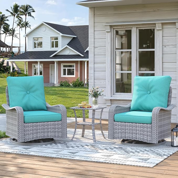 2-Seat Modern Patio Furniture Set by MASIONBACKYARDS