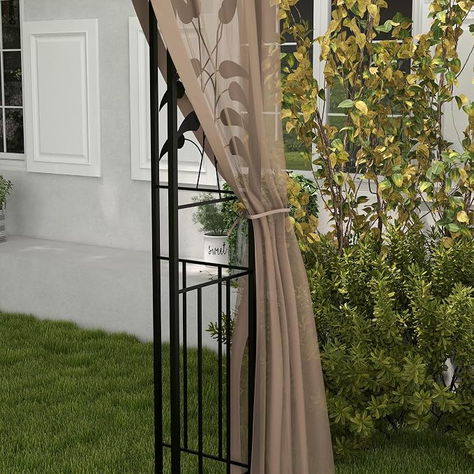 Outsunny 10' x 11.5' Metal Patio Gazebo, Double Roof Outdoor Gazebo Canopy - Image 9