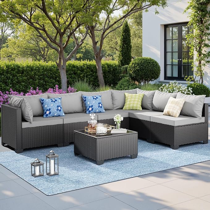 Skyfish 7 Pieces Patio Furniture Sofa - Image 7