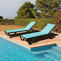 Domi Pool Lounge Chairs Set of 2, Aluminum Adjustable Outdoor Chaise Lounge by domioutdoorliving