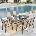 Sophia & William Patio Table and Chairs Set 7 Pieces, 6 Aluminium Patio Dining by SophiaWilliam