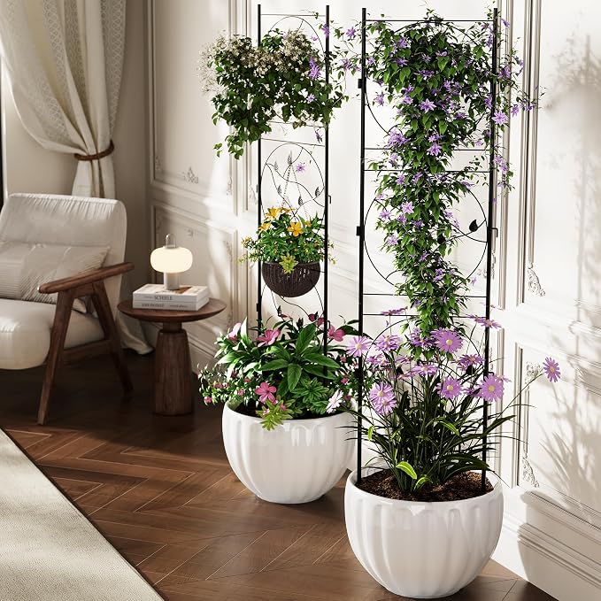 Garvee 21"x72" Metal Garden Trellis Panel, Vegetables, Indoor/Outdoor - Image 6