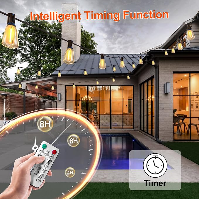 100FT Solar String Lights Outdoor Waterproof - Image 4