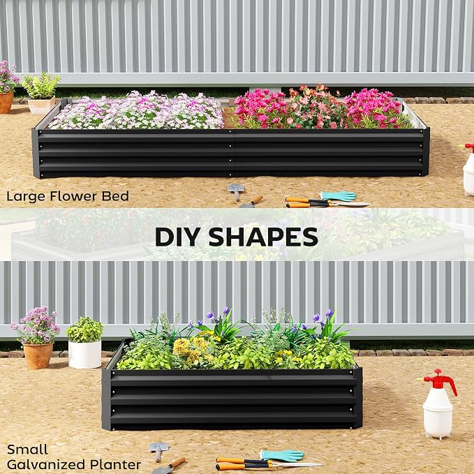 Outsunny Galvanized Raised Garden Bed, - Image 4