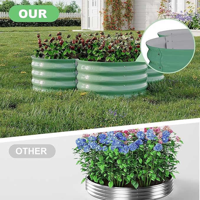 2-Pack Galvanized Raised Garden Bed, Veggies & Flowers. Rust-Resistant Raised - Image 6