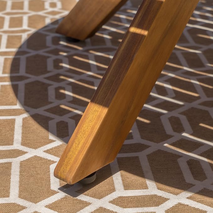 Christopher Knight Home Stamford Outdoor Acacia Wood Round Dining Table - Image 6