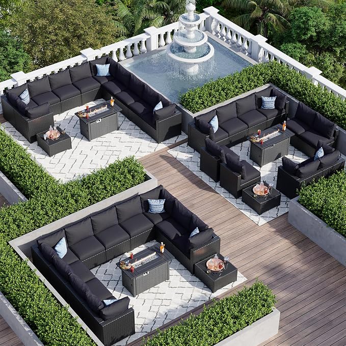 Aoxun 15 Piece Patio Furniture Set - Image 7