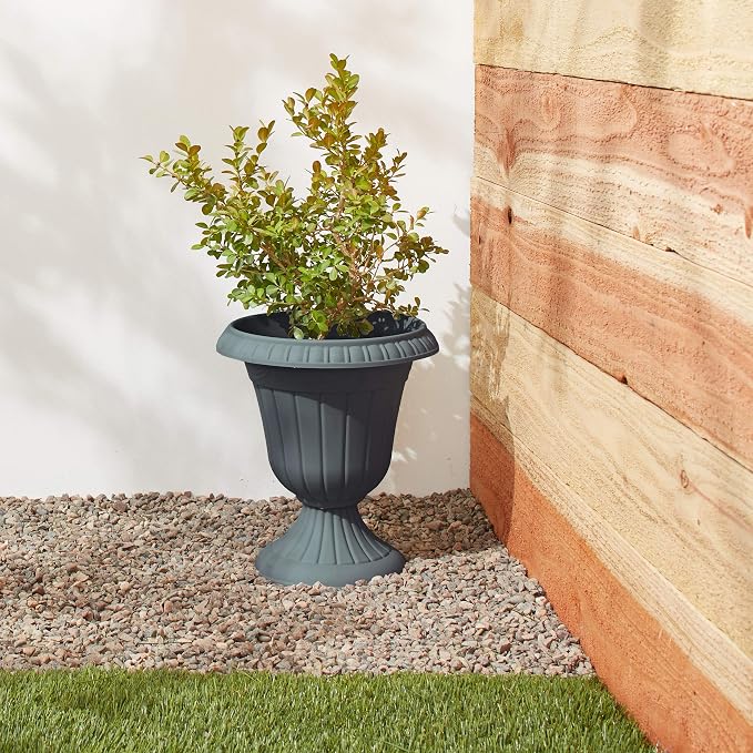 Arcadia Garden Products PL20GY Classic Traditional Plastic Urn Planter - Image 10