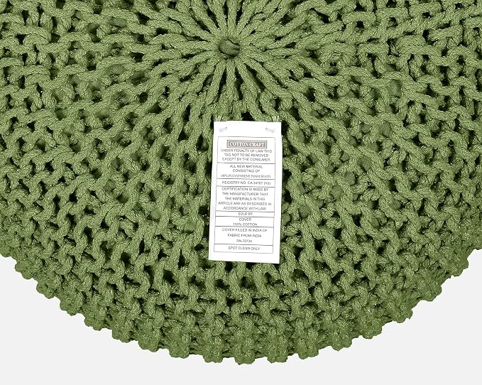 COTTON CRAFT Round Dori Pouf - Image 8